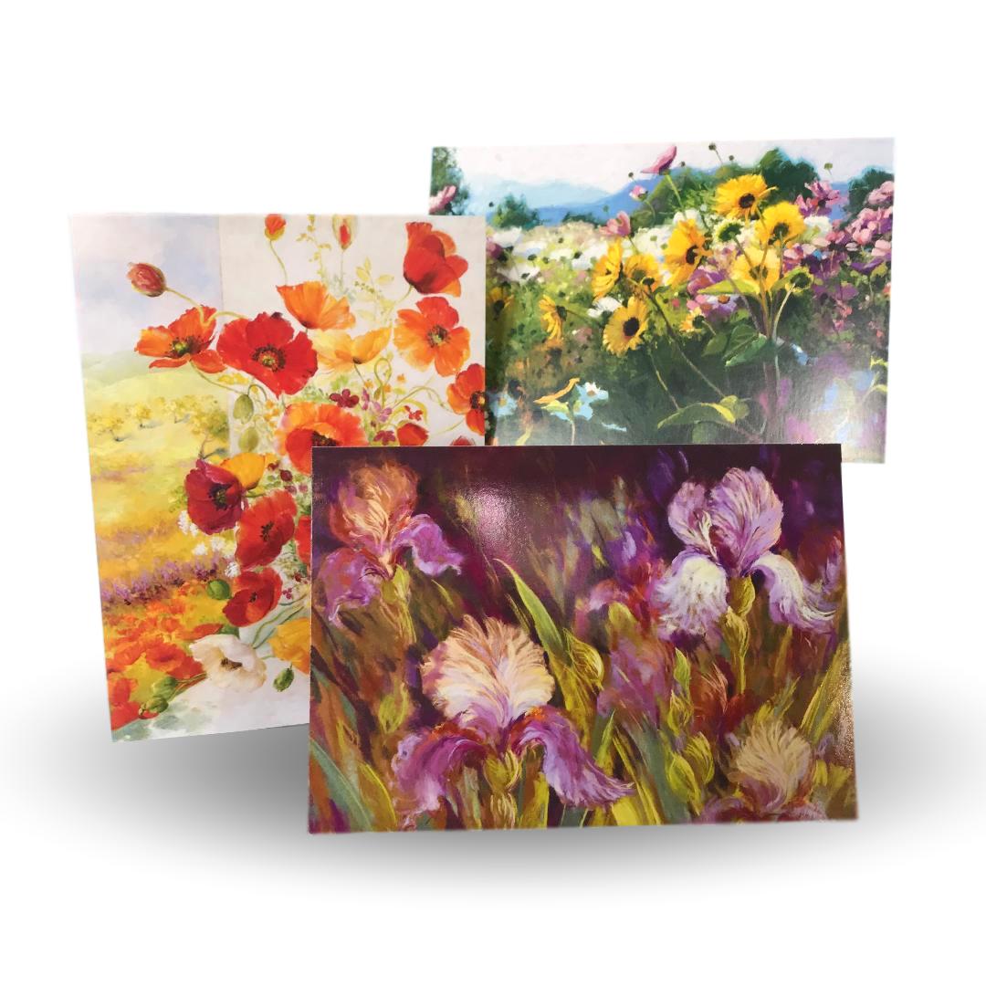 Let us write a personal message on a beautiful floral enclosure card.